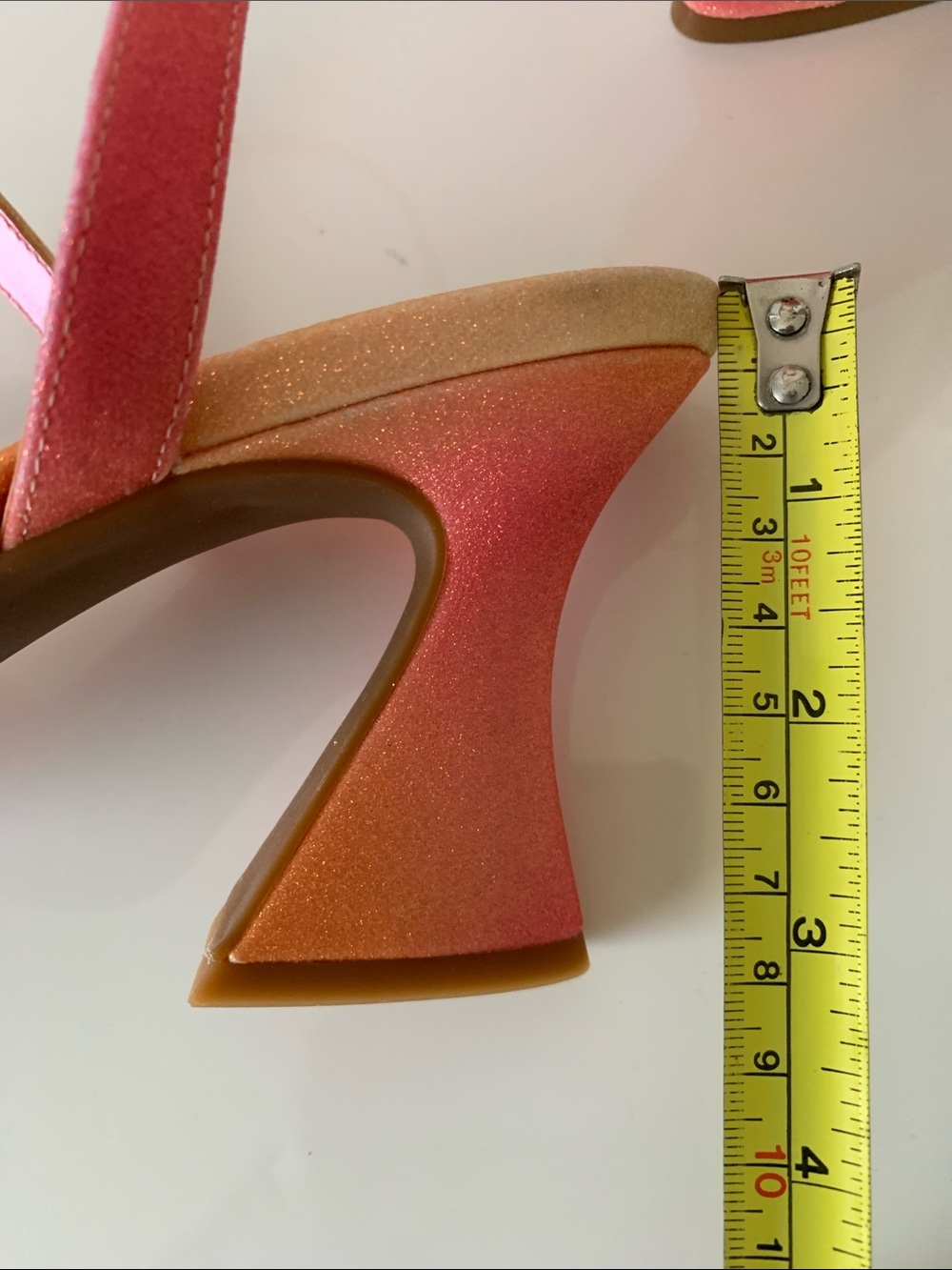 NWT Gianni Bini Razl-Dazl Ombre Rhinestone Strap Sculptural Heels Size 8 - Picture 9 of 11